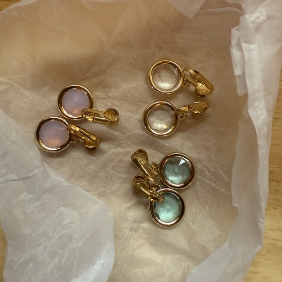 Joan Rivers 2018 Classic Collection Set of 3 Bezal Crystal Leverback Earrings - Picture 2 of 2